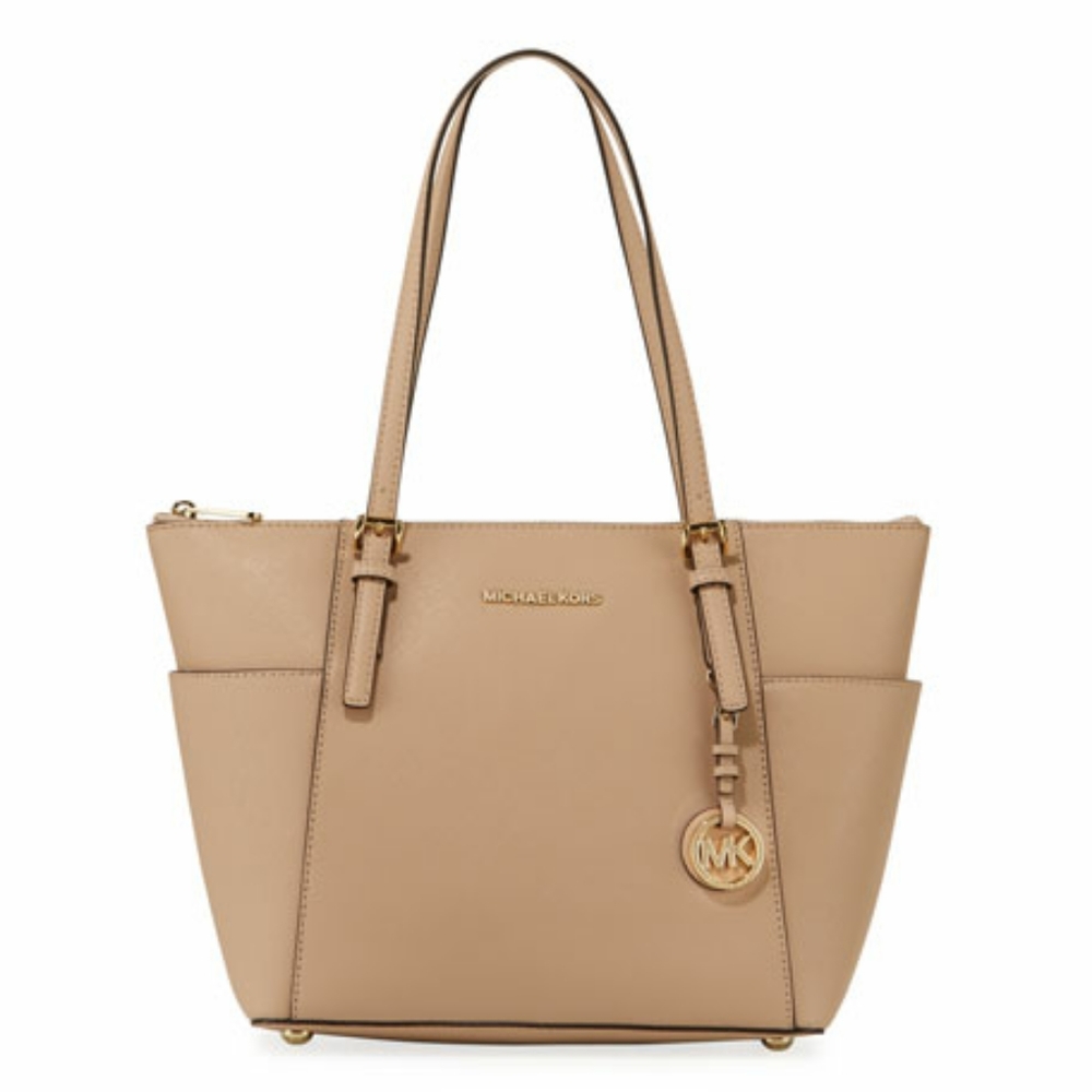 NWT Limited Edition Michael Kors Jet Set Oyster Saffiano Top Zip Tote